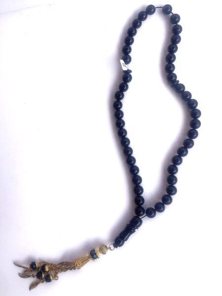 Onyx Arabian Beaded Chain Masbaha Worry Beads - مسبحة سبحة عقيق يماني أصلي