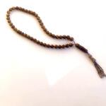 Tiger Eye Arabian Beaded Chain Masbaha Worry Beads - مسبحة سبحة حجر عين النمر الطبيعي