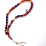 Yemeni Agate Arabian Beaded Chain Masbaha Worry Beads - مسبحة سبحة العقيق اليمني الأصلي